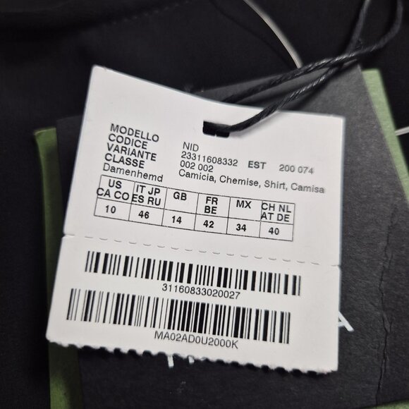 Marella Women's Top Blouse 2 Pc Size 10 Short Sleeve Black  Round Neck NWT (12) - Picture 9 of 10